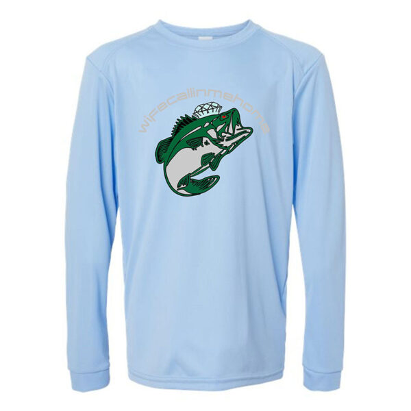 OG WCMH Logo on Blue Mist Long sleeve shirt