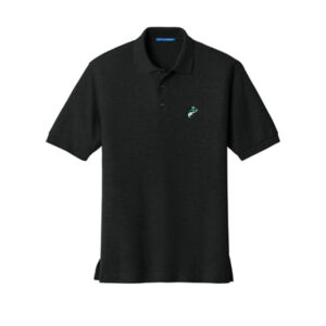 Men's black casual polo