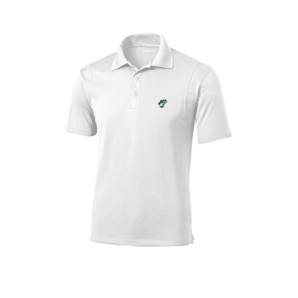 Men's White performance polo
